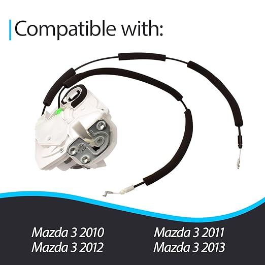 Door Lock Latch Actuator Compatible with 2010-2013 Mazda 3 Replace BCS2-58-310E BCS2-58-310A, Front Right Passenger Side
