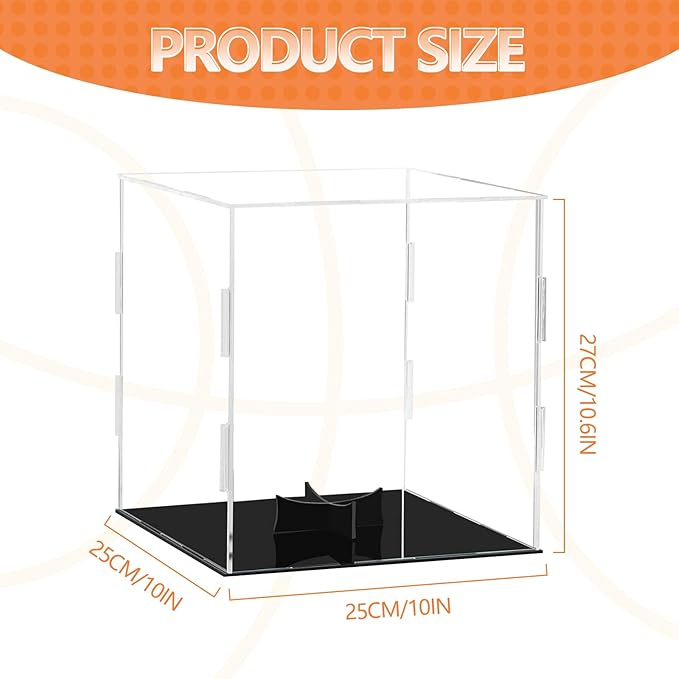 Basketball Display Case,Acrylic Basketball Case Display Box with Stand, Clear Acrylic Display Case for Autographed Basketball,Soccer Ball,Collectibles,Car Models,Dolls