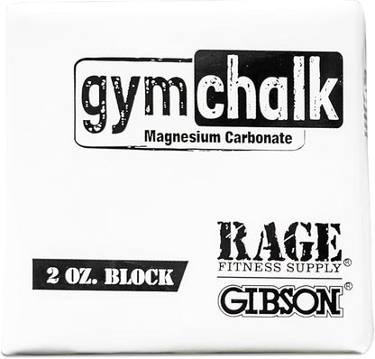 Rage Fitness Fitness Gym Chalk Block 2oz, Magnesium Carbonate for Grip Athletic Chalk for Gym, Workout, Weightlifting, Gymnastics, Rock Climbing, White One 2 Oz Block