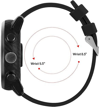 RuenTech Bands Compatible with Fossil Women's Gen 5E 42mm Watch Band, Soft Silicone Sport Wristbands for Fossil 42mm Gen 5E Smartwatch (NOT for 44mm Gen 5E) (Black)