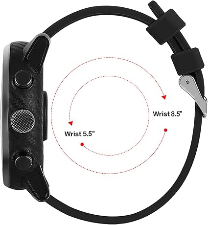 RuenTech Bands Compatible with Fossil Women's Gen 5E 42mm Watch Band, Soft Silicone Sport Wristbands for Fossil 42mm Gen 5E Smartwatch (NOT for 44mm Gen 5E) (Black)