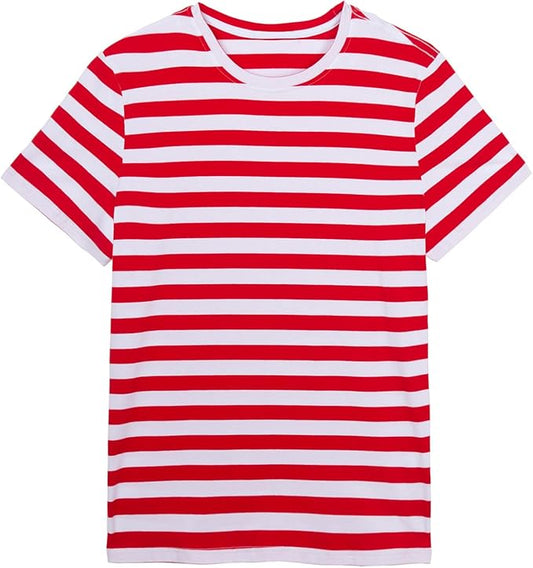 Mud Kingdom Mens Striped T-Shirt Short Sleeve Crewneck Classic Regular Fit Stripe Tee Top