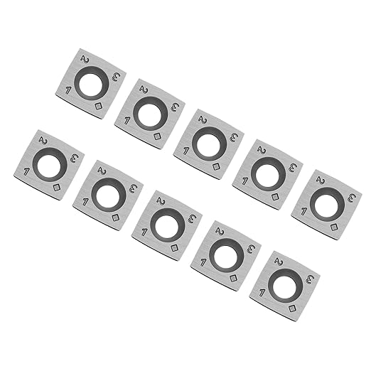 FOXBC 15mm Carbide Inserts 4" R Indexable for All Byrd Shelix Planer Cutterhead, Replacement for Byrd KN400, 10 Pack