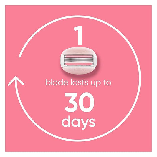 Gillette Venus ComfortGlide White Tea Women's Razor Refills, 6 Refill Cartridges, Fits Venus Reusable Razor Handles, 3-Bladed with Built-in Shave Gel Bars