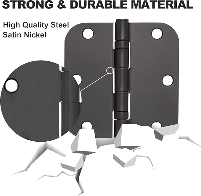 Vervida 15 Pack Matte Black Door Hinges for Doors