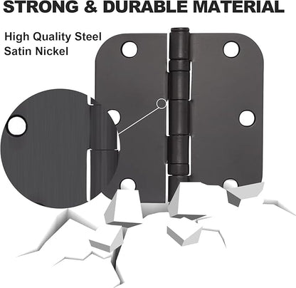 Vervida 15 Pack Matte Black Door Hinges for Doors