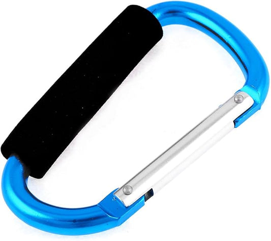 Qtqgoitem Traveling Hiking Sponge Coated Aluminum Alloy Clip Hook Carabiner Blue (Model: dd0 ae9 197 75f 7b9)