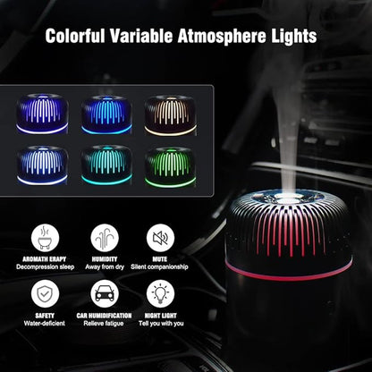 Unee Car Diffuser, 100ml USB Plug-in Mini Humidifier Diffuser for Essential Oil Diffuser Car Air Freshener Aromatherapy Diffuser(Black)