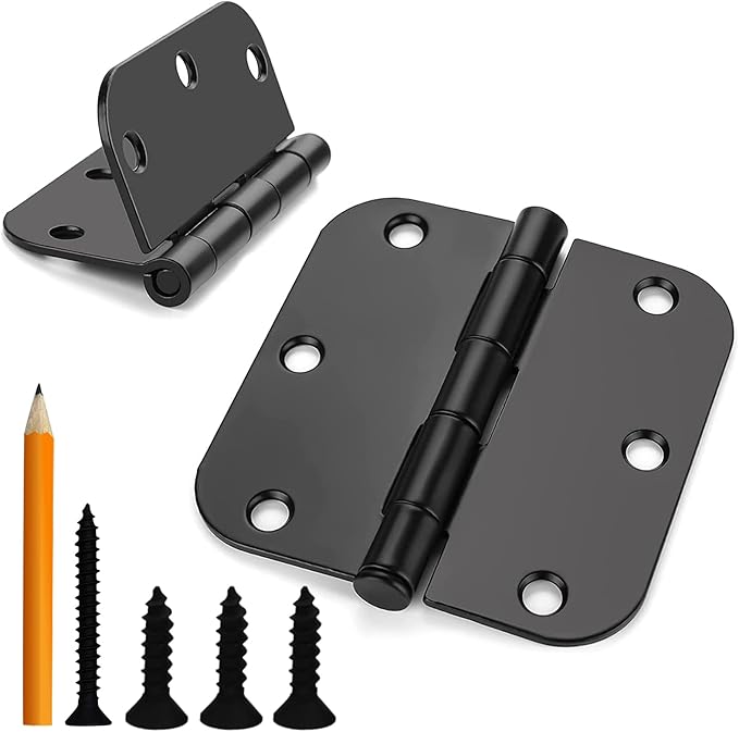 Vervida 15 Pack Matte Black Door Hinges for Doors