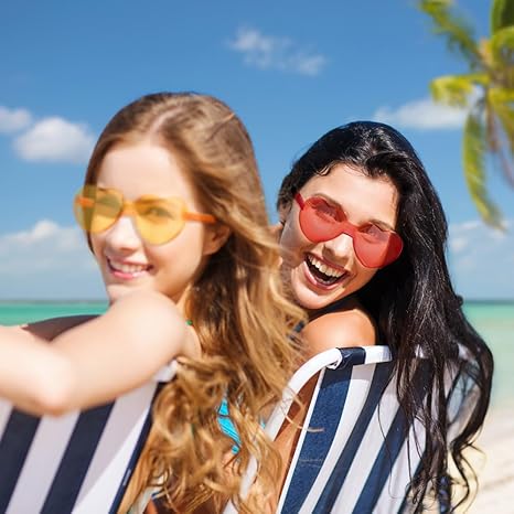 Heart Glasses, 3Pack Heart Sunglasses, Party Heart Shaped Sunglasses, Fun Heart Sunglasses for Women, Party Sunglasses
