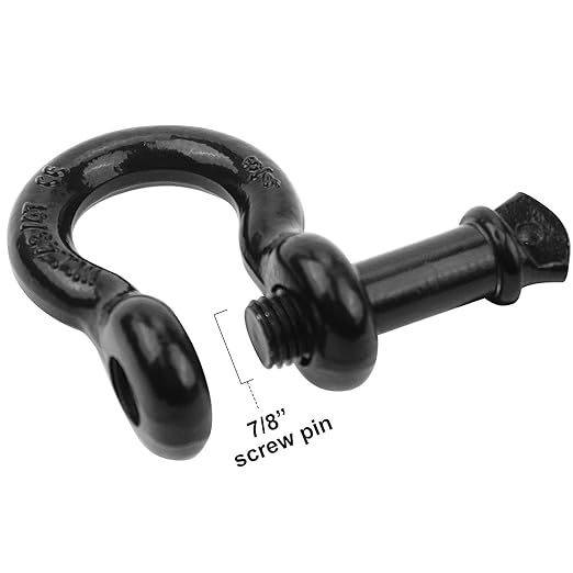 Shackles 3/4"(2 Pack) D-Ring Shackle Rugged 28.5 Ton (57,000 Lbs) Maximum Break Strength Heavy Duty Tow Shackles Perfect Shackle work with Tow Strap, Winch, Off-Road Jeep Truck Vehicle Recovery