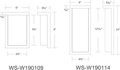 Vega 9in LED Indoor or Outdoor Wall Light 3000K in Black