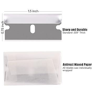 REXBETI 100PCS Single Edge Razor Blades, Industrial Razor Blades