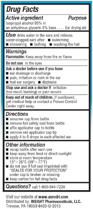 Auro-Dri - Ear Water Drying Aid, 1 Fl. Oz. (2 Pack Value Bundle)