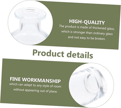 Cabilock 2Pcs 200ml Creative Glass Vases Decorative Hydroponic Flower Bottles for Home Dcor Transparent Shape for Aromatherapy  Floral Arrangements