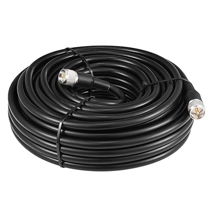 UHF Cable CB Coax Cable 75ft, PL259 Cable KMR400 UHF Male Cable PL259 Male to Male Coax Cable Low Loss UHF Cable CB Coax Cable for HAM Radio, VHF Radio, SWR Meter, Antenna Analyzer