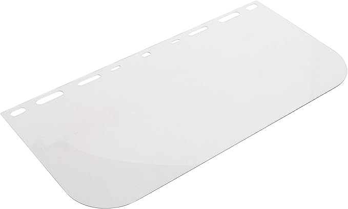 Replacement Face Shield, 8"x 15.5"x .040, Clear Polycarb, Model 15151