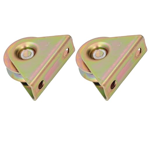 2Pcs Groove Pulley Wheel V Type Wall Mounted Alloy Steel Rope Blocks Rollers 48mm
