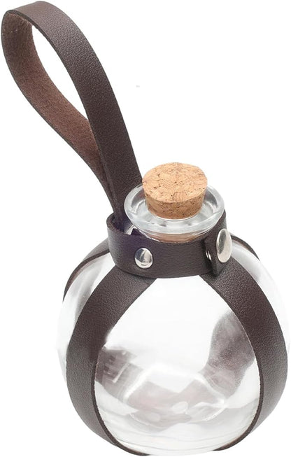 Dark Magical Bottle For Cosplay Halloween Decoration Wizard And Witch Costume Props Glass Bottles With Cork Stopper