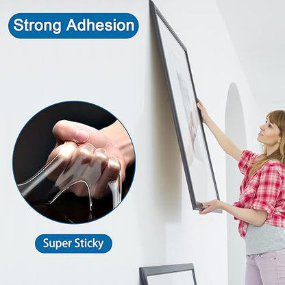 Heavy Duty Double Sided Mounting Tape, 1" x 120", Traceless and Removable Nano Adhesive Tape for Outdoor and Indoor, Strong Stick Clear Two Sided Gel Grip Tape (10 FT)
