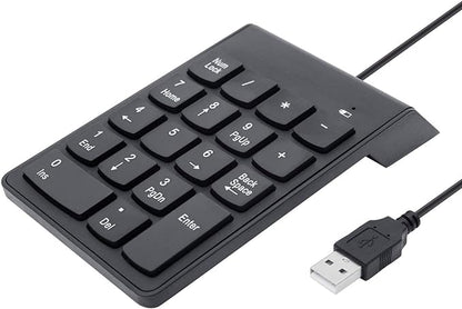 Numeric Keypad,USB Numeric Keypad, USB 18 Key Number Numeric Keypad Keyboard for LaptopNotebook PC Computer
