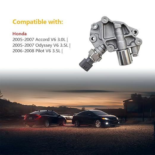 15810-RKB-J01 Engine Variable Valve Timing (VVT) Solenoid, VTEC Solenoid Spool Valve, Transmission Clutch Dual Linear Shift Solenoid  Fit for Honda Accord Odyssey Pilot V6 3.0L 3.5L  OE 918-078