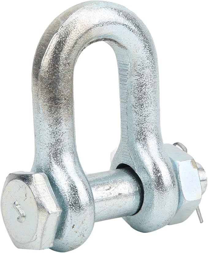 2T 3.25T 4.75T 6.5T Heavy Duty Anchor Shackle, Galvanized Alloy Steel, Corrosions and Wear, High Strength, for Maritime and Lifting Applications (2T)
