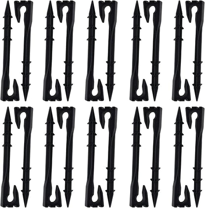 Soaker Hose Stakes,Drip Irrigation Stakes 20 Pack 7.3" Strong Plastic Garden Hose Holder for Irrigation Hoses Camping Tent Stakes