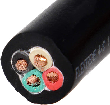 Wire Cord, 50 Ft, Rubber Coated, 10 Gauge, 4 Conductor (10/4) 600v SOOW