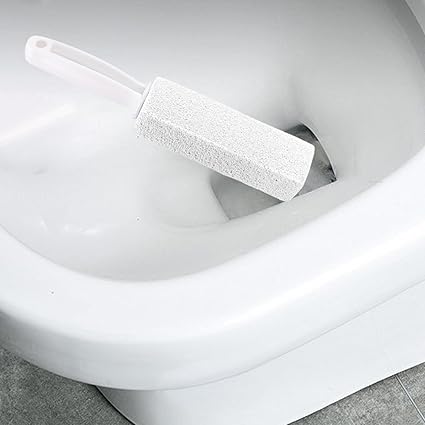 Toilet Cleaner Stone Dead Corner Grout Cleaner Long Handle Bathroom Appliances Toilet Brush for Household Cleaning (White 10cm)