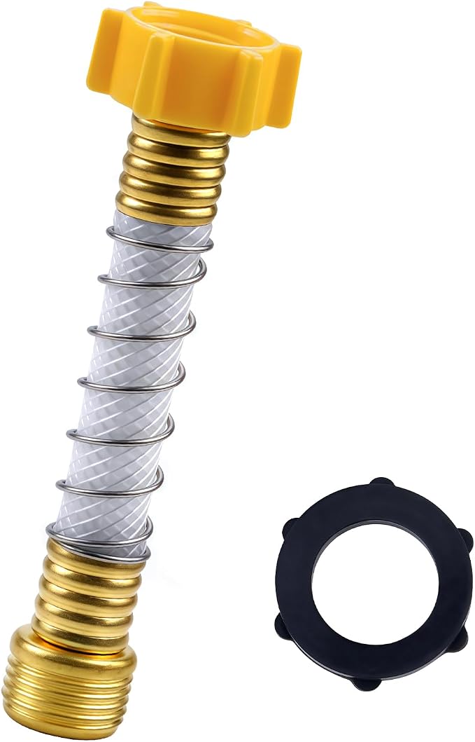 RV Flexible Hose Protector, RV Water Hose Extension & Faucet Protector - Eliminates Hose Crimping and Straining at Water Connections, Flexible Hose Adapter for RV, Garden, Outdoor Essentials