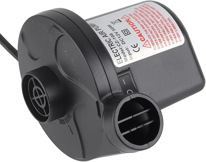 12V DC Electric Air Pump Inflator with 3 Nozzles for Inflatables Mattress Raft Bed Boat Nozzles of Different Size in The Electric Air Mattress Pumps Allowing You
