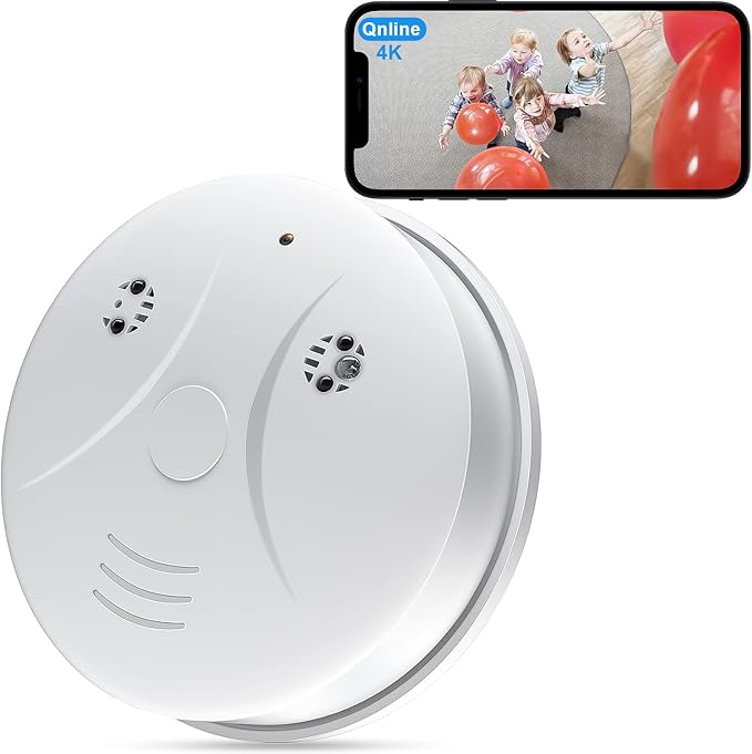 Wireless Mini Cameras HD Smoke Detector Camera,WiFi Remote Real-Time Home Nanny Cam,Security Mini Small Indoor Camera for Home Security/Office