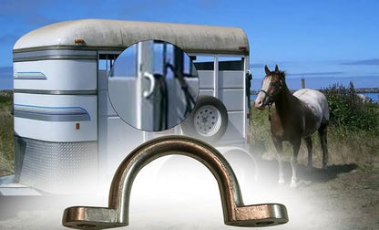 Replaces Horse Trailer Ties Loop 2" I.D Aluminum Bolt-On Lashing Rope Horse Tie Down Ring (2 pcs) Trailer d Rings Loop Ropes for Trailers Horse Parts tie Ring Ties Blocker Horses