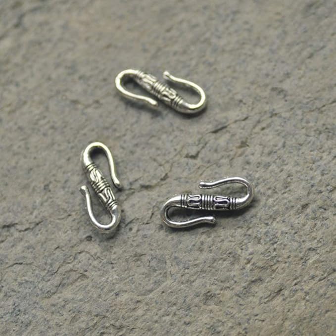 EXCEART 20 pieces of S-hook ring, end closures, antique silver jewelry connector for making bracelets and necklaces