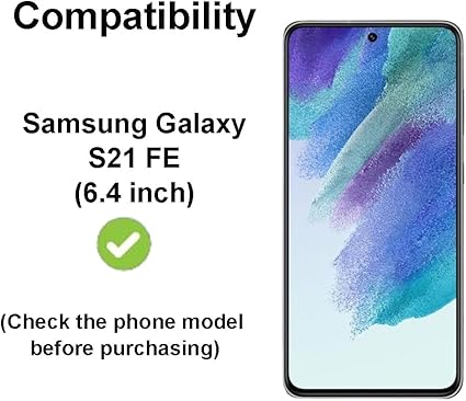 Screen Protector for Samsung Galaxy S21 FE 5G Tempered Glass Film 9H Hardness Scratch Resistant HD Clear2-Pack
