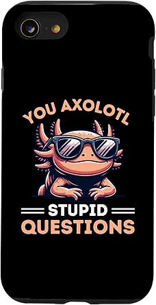 iPhone SE (2020)  7  8 Funny Kids Girl Boy  Cute Kawaii Axolotl Stupid Questions Case