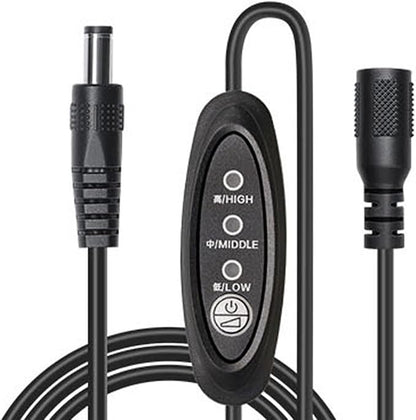 Universally 5V 5.5x2.1mm 3 Gear Adjustable Power Supply Adapter Brigheness Speed Control For Motor Blower Fan