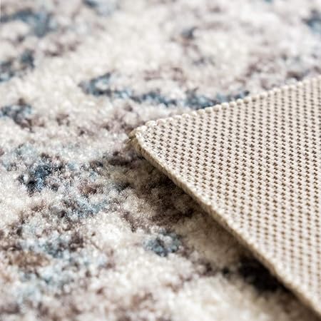 Maples Rugs Distressed Tapestry Vintage Non Slip Runner Rug for Hallway Entry Way Floor Carpet Made in USA, 2 x 6, Neutral