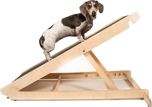 USA Made Adjustable Dog Ramp for all Dogs and Cats - Dog ramp for Couch or Bed with Paw Traction Mat - 40" Long and Adjustable from 14 to 24 - Rated for 200LBS - Dog Ramp for Small Dogs