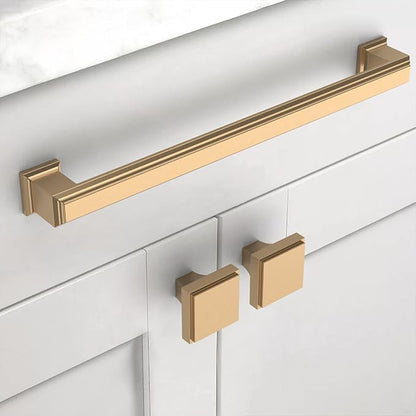 Asidrama 10 Pack 7.5 Inch(192mm) Champagne Bronze Kitchen Cabinet Handles,Brushed Brass Cabinet Pulls Kitchen Cabinet Hardware for Cupboard Gold Drawer Pulls