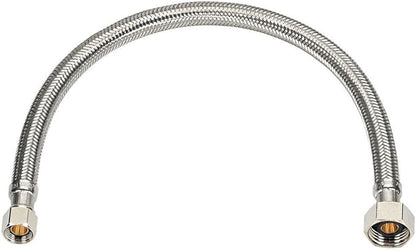 EZ-Fluid (1) 12" Water Supply Line,12" Fip x 38" Comp LF,Brass Nuts,Universal Stainless Steel Braided Faucet Water Supply Line Connector,Water Supply Hose Connector Lines For Kitchen,Bathroom