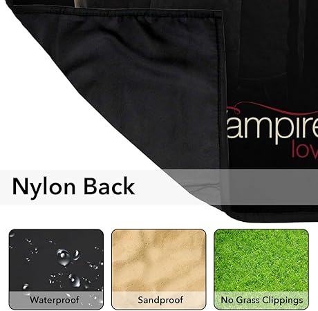 LOGOVISION Vampire Diaries Picnic Outdoor Blanket, 50"x60" Brothers, Foldable Blanket for Picnic, Beach, Camping, Park, Tailgate