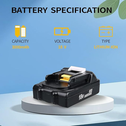 1 Pack 3.0Ah BL1815 Battery Replacement for Makita 18V Battery Lithium ion BL1830B BL1815N BL1820 BL1820B BL1830 BL1840 BL1840B BL1850 BL1840B BL1860 BL1840B