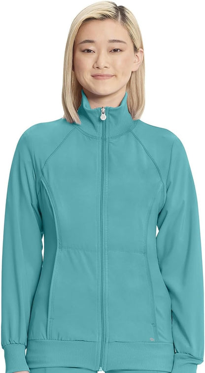 Cherokee Infinity Zip Front Scrub Jackets for Women, 4-Way Stretch Fabric, 2391A