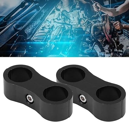AN6 Aluminum alloy Hose Separator Clamp AN6 Hose Separator,Replacement Parts Clamp Fitting Adapter Hose Separator, 2Pcs Hose Separator Hose Separator, 2Pcs AN6 Aluminum alloy Braided