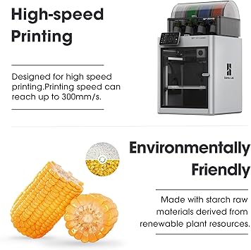 eSUN High Speed PLA Filament 1.75mm, 3D Printer Filament Speedy PLA Plus for Fast Printing, Dimensional Accuracy - 0.03mm, 1KG Cardboard Spool (2.2 LBS) 3D Printing Filament for 3D Printers, White