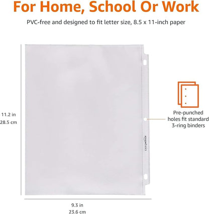 Basics Sheet Protector, Heavy Duty, 500 Pack, Clear