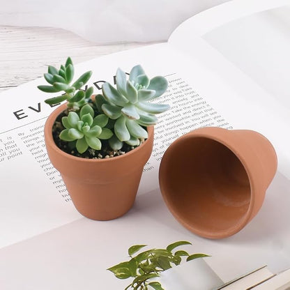 Mini Clay Pots, 24 Pcs 2" Terracotta Pottery Planters for Cactus, Succulents, Flowers DIY Crafts Home Kitchen Decor