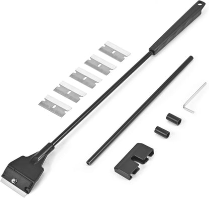 Yee Fish Tank Scraper Cleaner for Glass Aquariums, 21" Handheld Scraper Cleaning Razor with 5 Stainless Steel Blades for Fish Reef Plant Glass Tank
